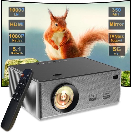 Equivera Draagbare Beamer - Mini Beamer - Draagbare Projector - Mini Projector