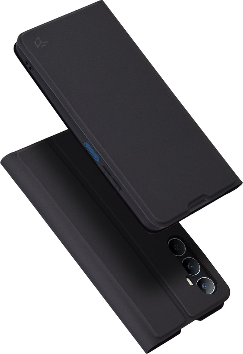 Techsuit Magskin Book Wallet Case hoesje voor Realme C65 - Zwart