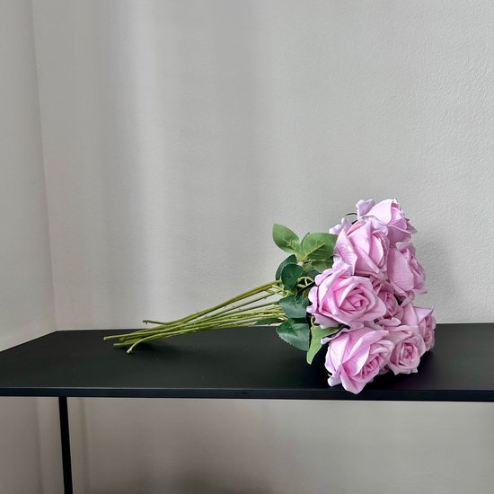 La Rose 15 pièces Fleurs artificielles pour Vases – Fausses fleurs en soie pour l'extérieur et les mariages – Bouquet de roses éternelles – Décoration de fleurs artificielles parfaite pour hôtels, salons, chambres, bureaux et fêtes de mariage – Rose