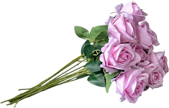 La Rose 15 pièces Fleurs artificielles pour Vases – Fausses fleurs en soie pour l'extérieur et les mariages – Bouquet de roses éternelles – Décoration de fleurs artificielles parfaite pour hôtels, salons, chambres, bureaux et fêtes de mariage – Rose