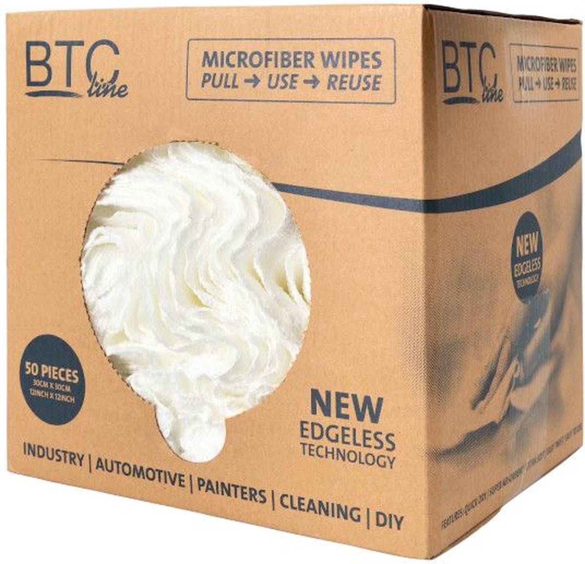 BTC LINE BLUE Microfiber Doekjes Box 50 st