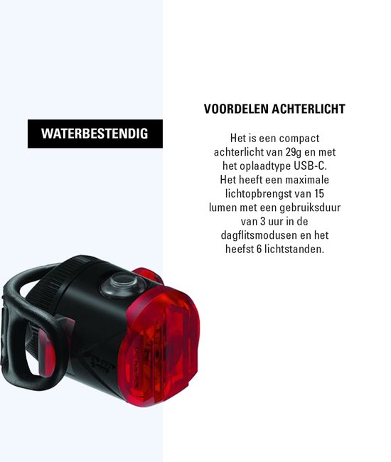 Lezyne Hecto Drive 500XL / KTV Drive Pair - Oplaadbare LED fietslampen - 8 standen - tot 500 Lumen - Accu tot 20 uur - Waterdicht - Zwart — afbeelding 4