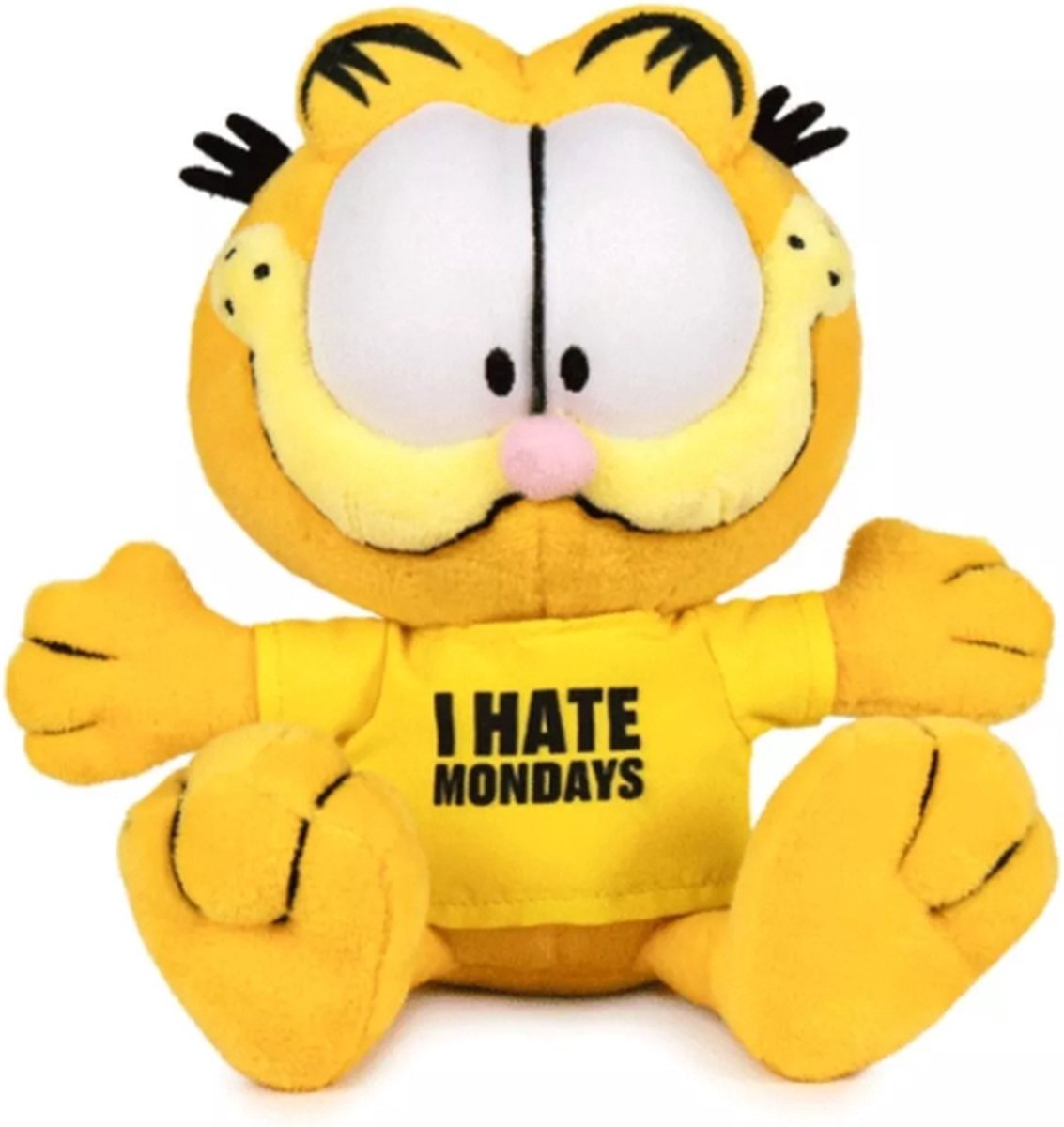 Garfield met Geel T-shirt Pluche Knuffel 20 cm - Garfield Kat Cat Plush Toy - Speelgoed Knuffeldier voor kinderen jongens meisjes - Odie Hond Dog