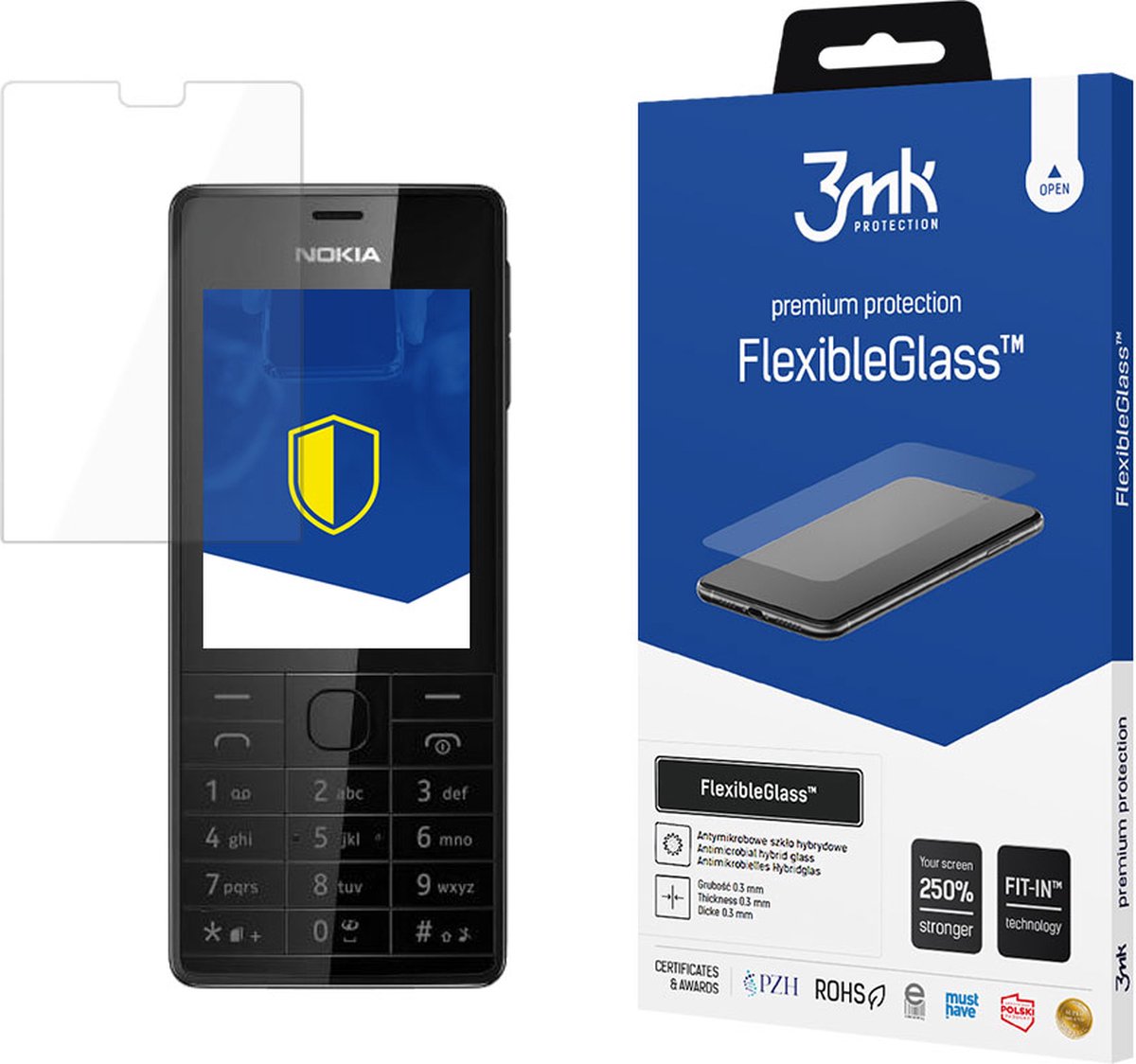 Nokia 515 Dual Sim - 3mk FlexibleGlass