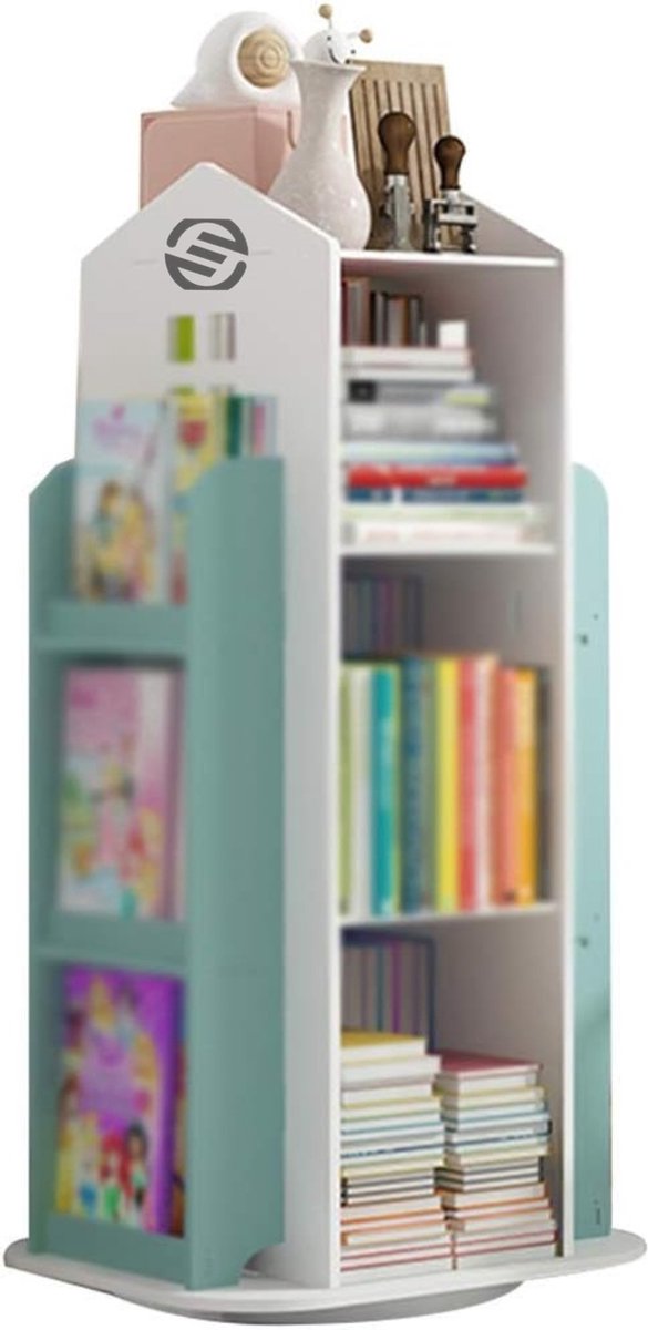 Equivera Boekenrek Kind - Boekenrek - Boekenkast Kind - Boekenrek Kinderkamer - Boekenplank - Boekenplank Kinderkamer blauw