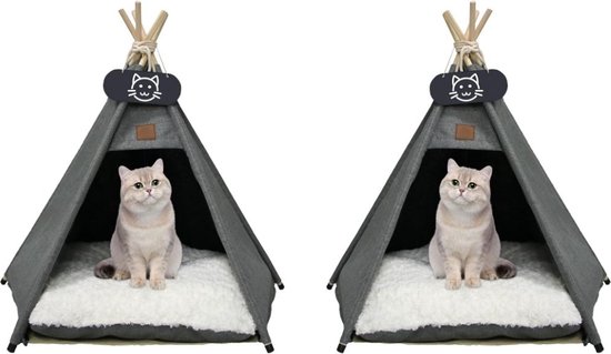 QWORK® Outdoor Hondentent Kattentent Waterdichte Opvouwbare Tent Met Comfortabele Vulling Voor Huisdieren Uitgeklapte Afmetingen 80 X 77 62 Cm 652039216