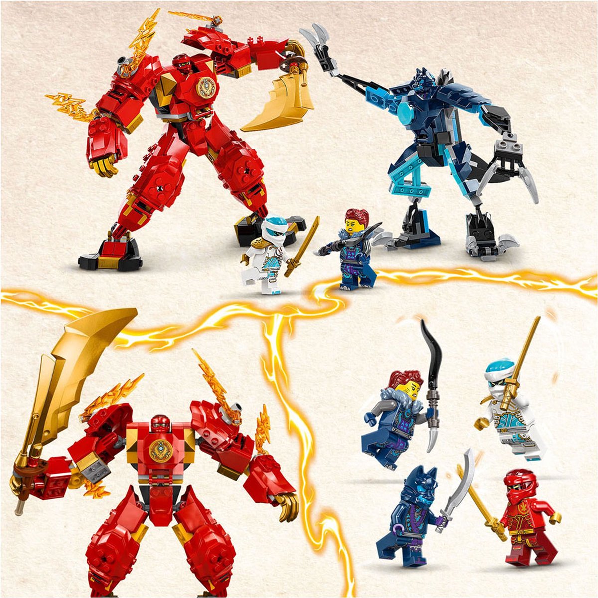 LEGO 71808 NINJAGO Kai's elementaire vuurmecha Actiefiguur Speelgoed voor Rollenspellen — afbeelding 21
