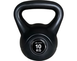 AJ-Sports Kettle Bell - PVC 10kg - Kettlebell - Gewichten - Krachttraining - Zwart - Fitness - Geschikt voor Crossfit & Fitness