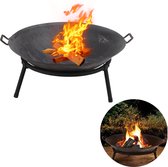 Luxe Vuurschaal - Vuurkorf - Terrashaard - Terrasverwarmer - Sfeerhaard - Gietijzer - Voor Hout of Houtskool - 60 cm - Inclusief EBOOK