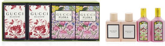 Foto: Gucci travel retail exclusive giftset 2 x bloom 5 ml eau de parfum 2 x flora gorgeous gardenia 5 ml eau de parfum cadeauset voor dames