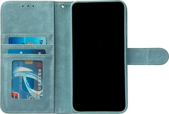 Casemania Étui adapté pour Apple iPhone 16 Plus - Blauw clair - Étui portefeuille
