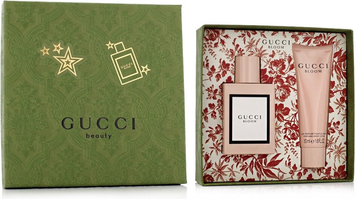 Goedkoopste Gucci Bloom Giftset - 50 ml eau de parfum spray 50 ml bodylotion - cadeauset voor dames