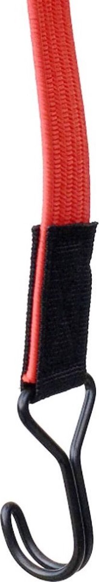 Snelbinder met haken - Plat elastiek - 150cm - Rood