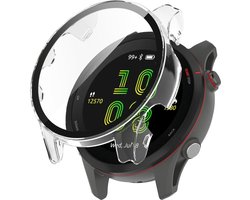 Watch case screenprotector - hoesje - gehard glas - geschikt voor Garmin Forerunner 255 - transparant