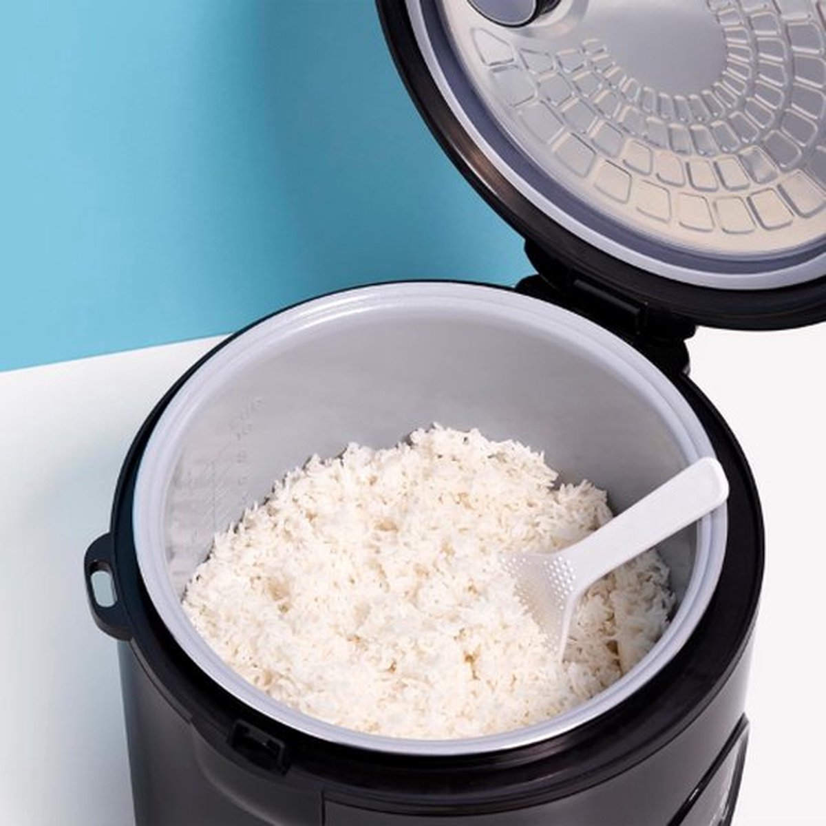 Luxe Rijstkoker – Met Stomer – Slowcooker – Crockpot – 1 Liter – Multicooker – Voedselveilige Materialen – Display – 500W – Zwart – foto 5