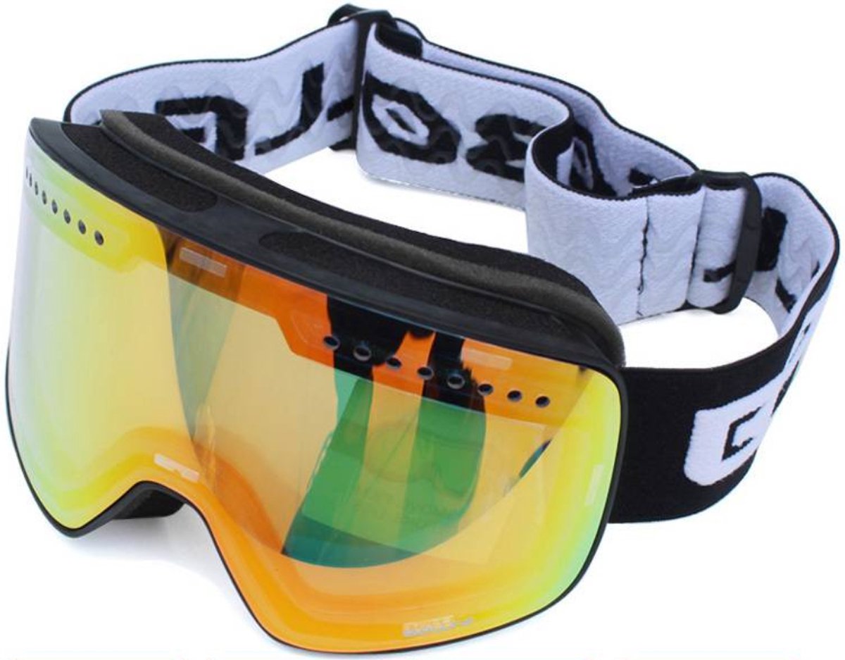 Bovista Skibril - Ski Zonnebril - Dames - Heren - Wintersport - Winddicht - UV-Bescherming - Ski Gadgets - Zwart Met Rood