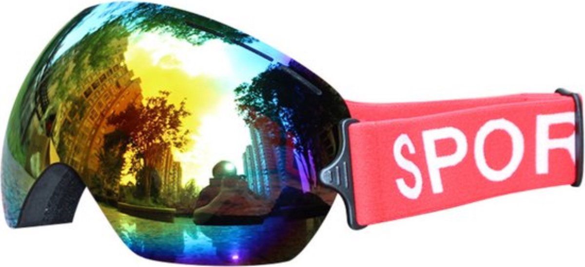 Bovista Skibril - Dames - Heren - Ski Zonnebril - Winddicht - UV-Bescherming - Ski - Wintersport - Ski Gadgets - Rood