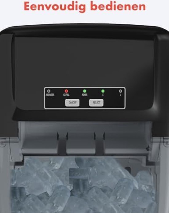 IJsblokjesmachine - IJsblokmaker met IJsschep - 9 Blokjes in 8 min. - Draagbaar met Handvat - Zwart — afbeelding 4