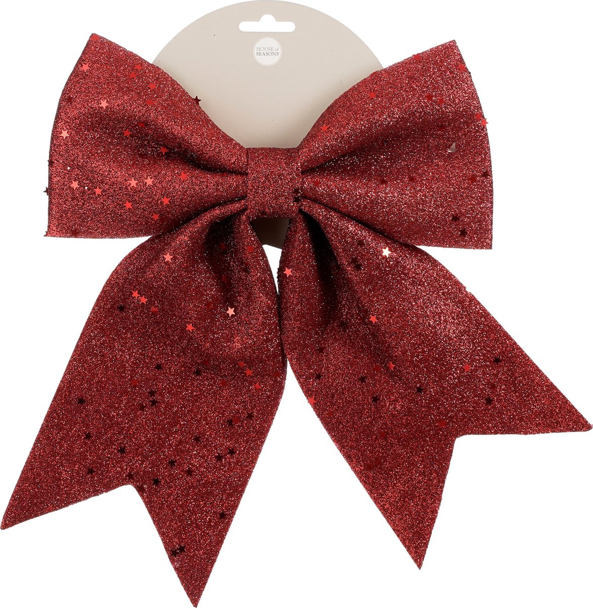 kerst-kerstversiering-Strik d.rood - l24xh28cm