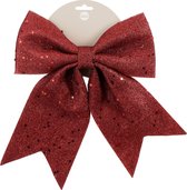 Noël-Décoration-de-Noël-Noeud d.rouge - l24xh28cm