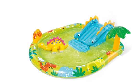 Intex Little Dino Opblaaszwembad met glijbaan - 191 x 152 x 58 cm