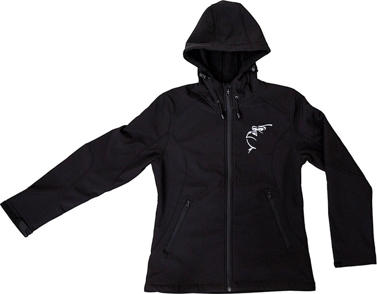 Softshell jas zwart met Gorilla outline man M