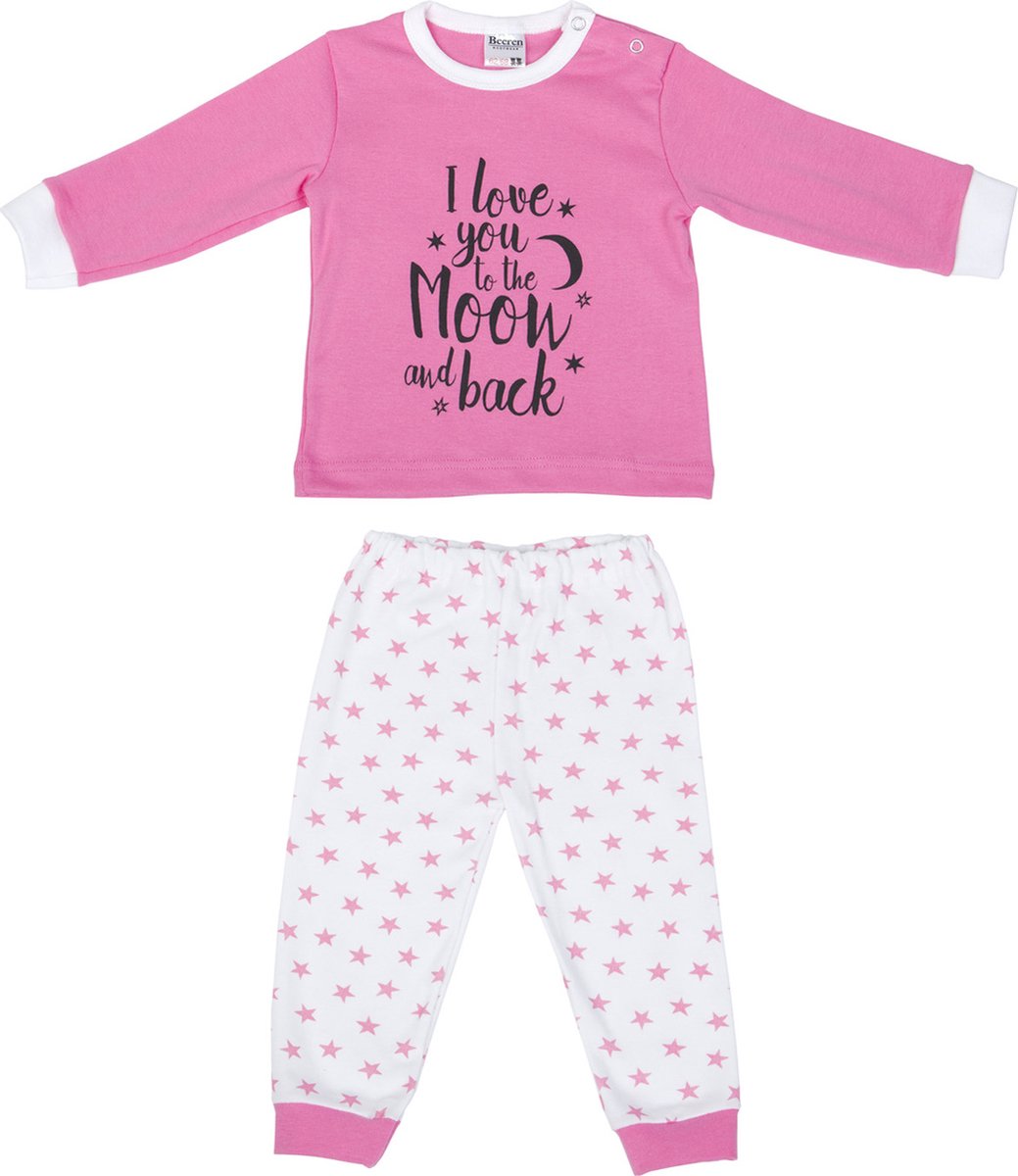 Beeren Baby pyjama "To the Moon" Roze maat 62/68