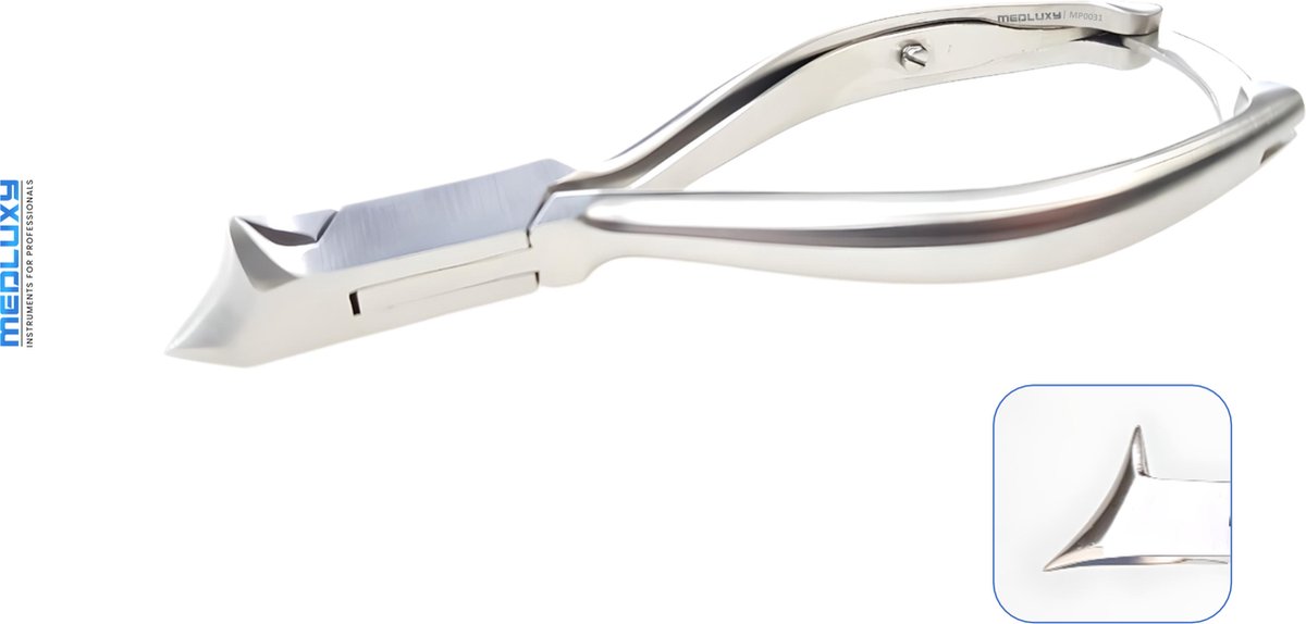Goedkoopste MEDLUXY® - Nageltang - Koptang - bek Rond 'Full Moon' - 14 cm - 21 mm - Enkele Veer - MP0031 (kopknipper, dwarssnittang, nagelknipper