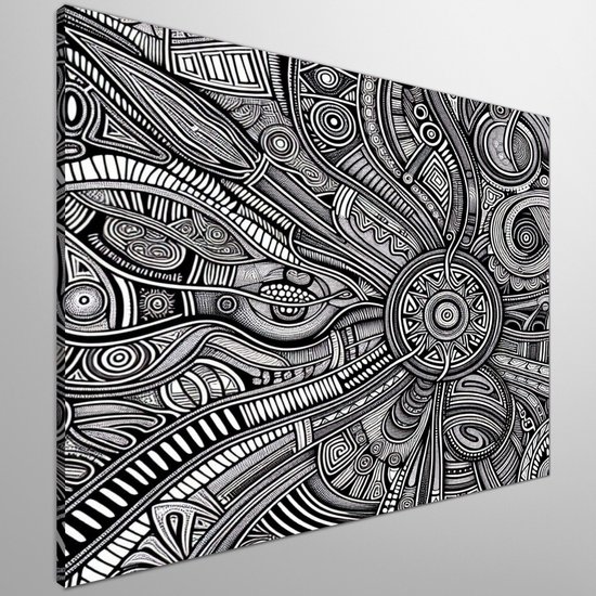 Line art aboriginal schilderij | Indigenous Inspirations: A Masterpiece ...
