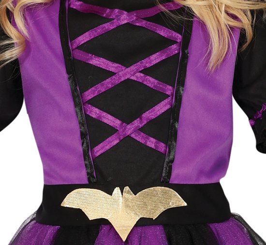 Guirca - Déguisement de chauve-souris - Sorcière violette - Fille - Violet, Zwart - 7 - 9 ans - Déguisements - Déguisements