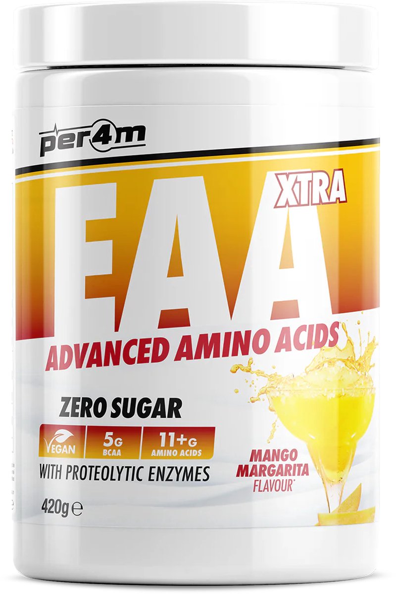Goedkoopste Per4m - EAA Xtra 420g - Mango Margarita - Aminozuren - EAA - Fitness - Krachttraining - Sportvoeding