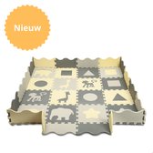 Puzzelmat Baby - Speelmat Foam Opvouwbaar - Speelmat Baby - Baby Speelmat - Grijs