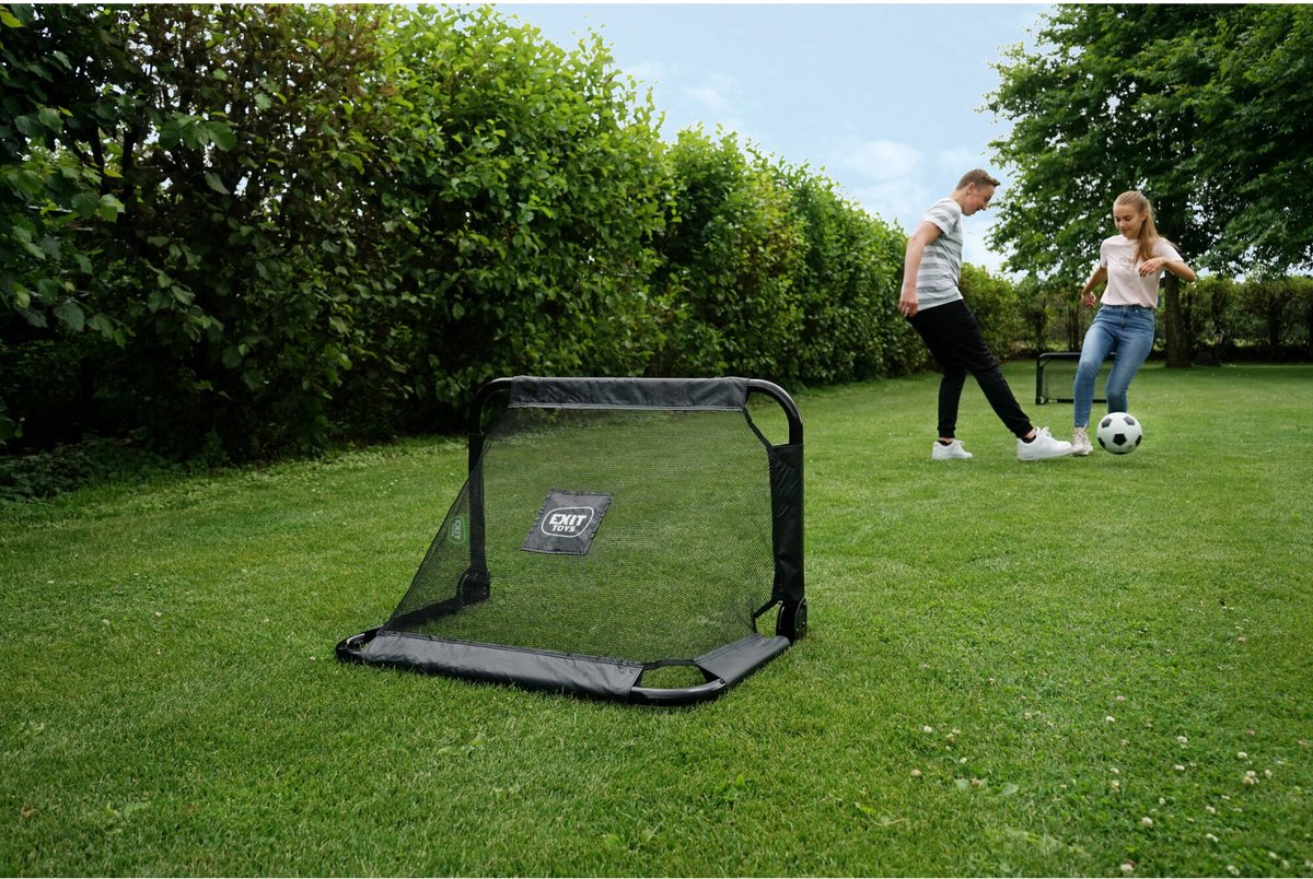 EXIT Pico Stalen Voetbaldoel 90x60cm - Set van 2 - Voetbal Goal - Voor Kinderen - Tuin - Zwart — afbeelding 3