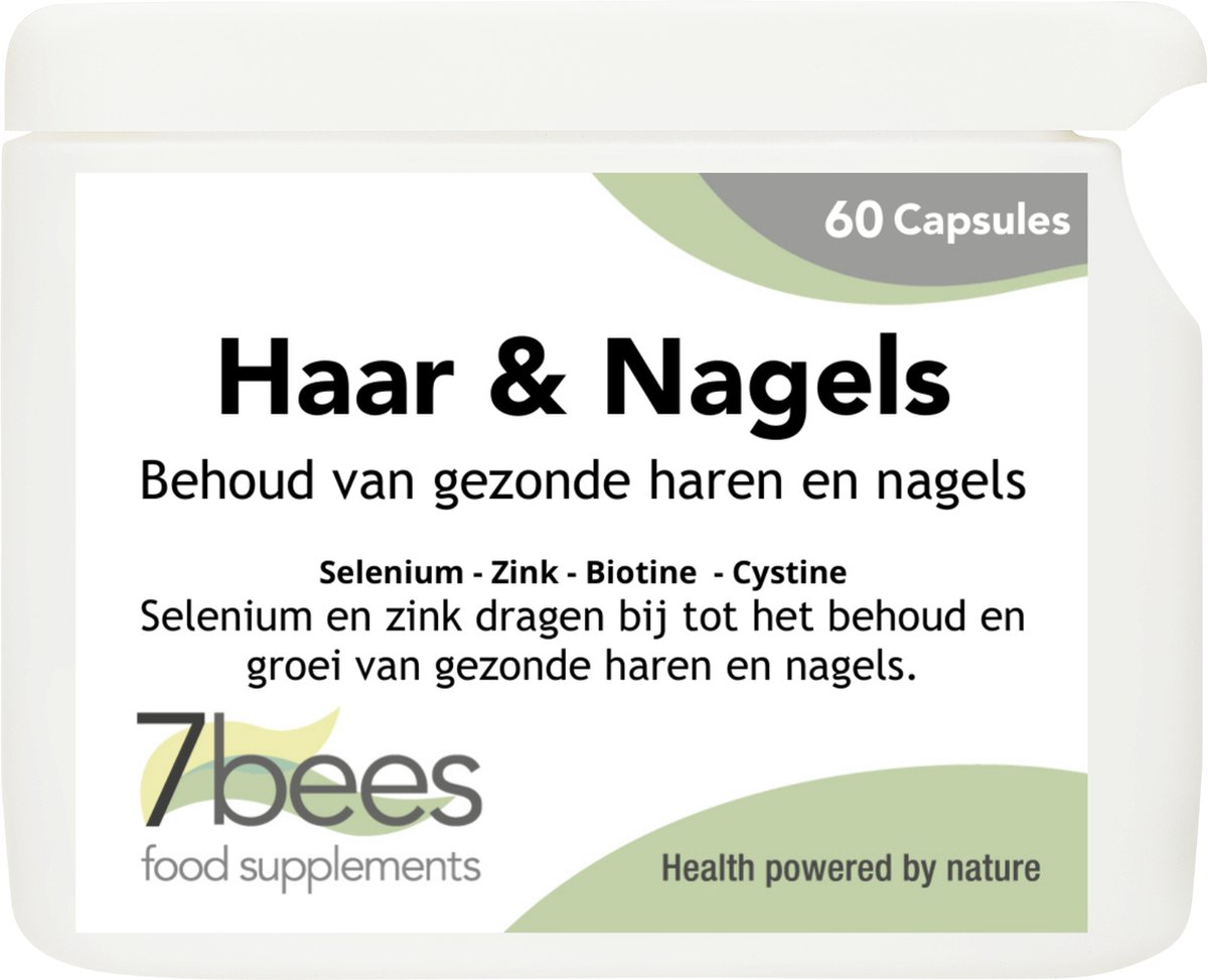 Goedkoopste Haar-Huid-Nagels - 60 capsules - ondersteunt gezond haar - een stralende huid - mooie sterke nagels | 7Bees