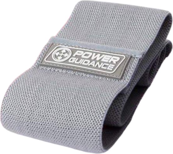 Power Guidance Weerstandsband - Resistance band - Fitness elastiek - Grijs - Medium - 37cm