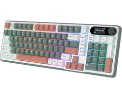 Royal Kludge RKS98 - Mechanisch Gaming Toetsenbord - Gaming Keyboard - Draadloos - RGB - Met LCD-scherm