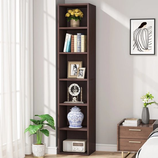 Moderne Open Onzichtbare Metalen Rug Boek Toren Met 9 Tier Display Nordic Verticale Plank Boekenkast Voor Thuiskantoor Opslag