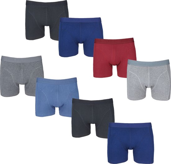 Lot de 8 boxers homme JC en coton H152 Mix - taille XL