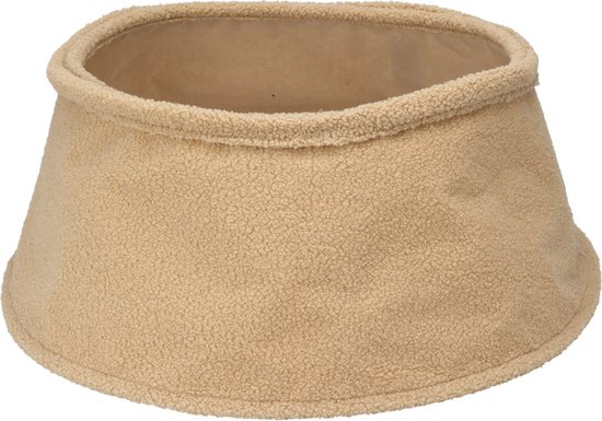 Kerstboomrok - beige - D40 cm - polyester - voor kerstboom van 180 cm