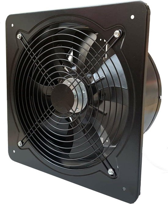 CHIMHOON Afvoerventilator 300 Mm - Stille Badkamer/keuken Ventilator, Metaal, 2677 M³/u, 220V (zwart