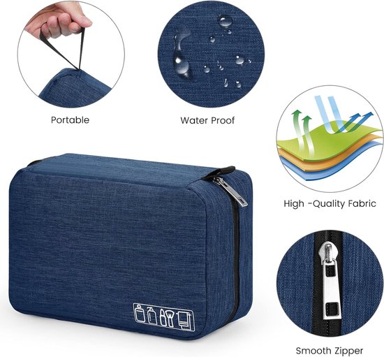 Inovra ® Trousse de toilette spacieuse pour femmes et hommes - Trousse de maquillage de voyage avec option de suspension et sacs Extra