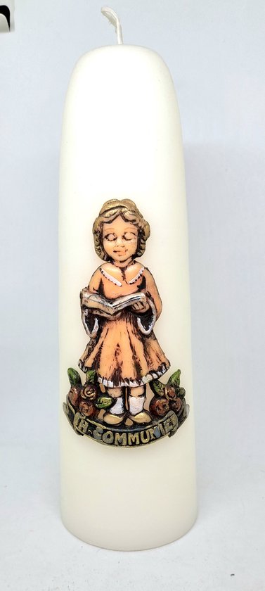 kaars-communie-meisje-240x80mm-gelegenheidskaars-geloofskaars-doopkaars-communiekaars-dompelkaars-kaarserij