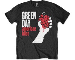 foto van Green Day - American Idiot Kinder Tshirt - Kids tm 10 jaar - Zwart