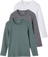 Vertbaudet Set van 3 T-shirts van ribstof met lange mouwen jongens