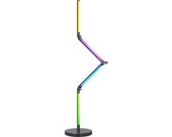 foto van Calex Gaming Vloerlamp - Razer Chroma Compatibel - Smart Home - RGBIC Synchronisatie voor PC - Anti-Slip - 140cm