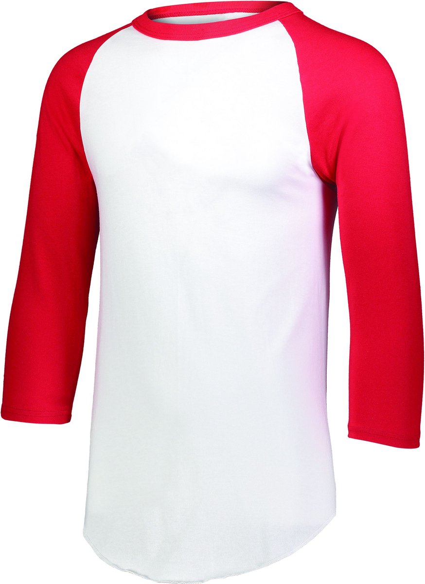 Augusta Sportswear - Honkbal - MLB - Raglan - 3/4 Mouw - Traditioneel - Baseball - T-Shirt - Tee 2.0 - Rood - X-Large