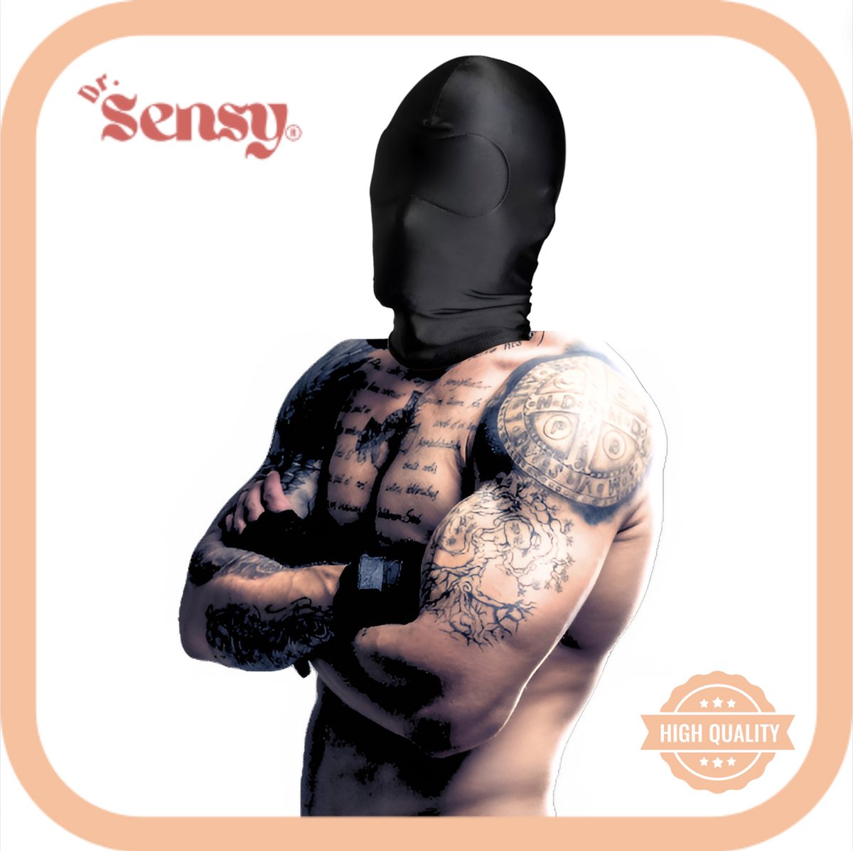Goedkoopste Dr. Sensy BDSM Masker Volledig Bedekt - Zwart - One Size - SM - Fetish - Rollenspel
