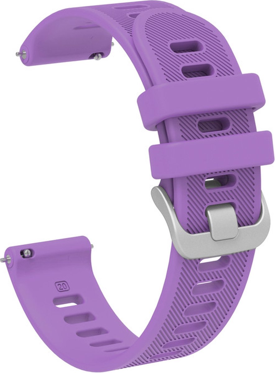 Siliconen bandje - geschikt voor Samsung Galaxy Watch 7 / Watch FE / Watch 6 (Classic) / Watch 5 (Pro) / Watch 4 (Classic) / Watch 3 41 mm / Active / Active 2 / Watch 42 mm - paars