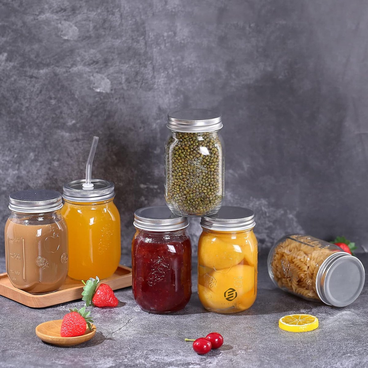 Equivera Overnight Oats Potjes - Muesli Beker - Mason Jar - Havermout - Set - Must have voor jouw ontbijt