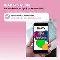 Telefoon met "BIAB Pro Guide" en tips van professionals